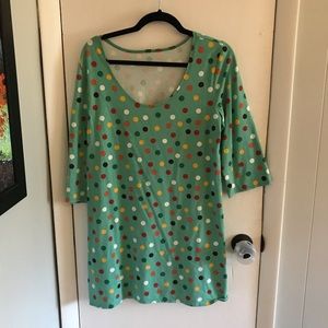 Multicolor polka dot mini dress